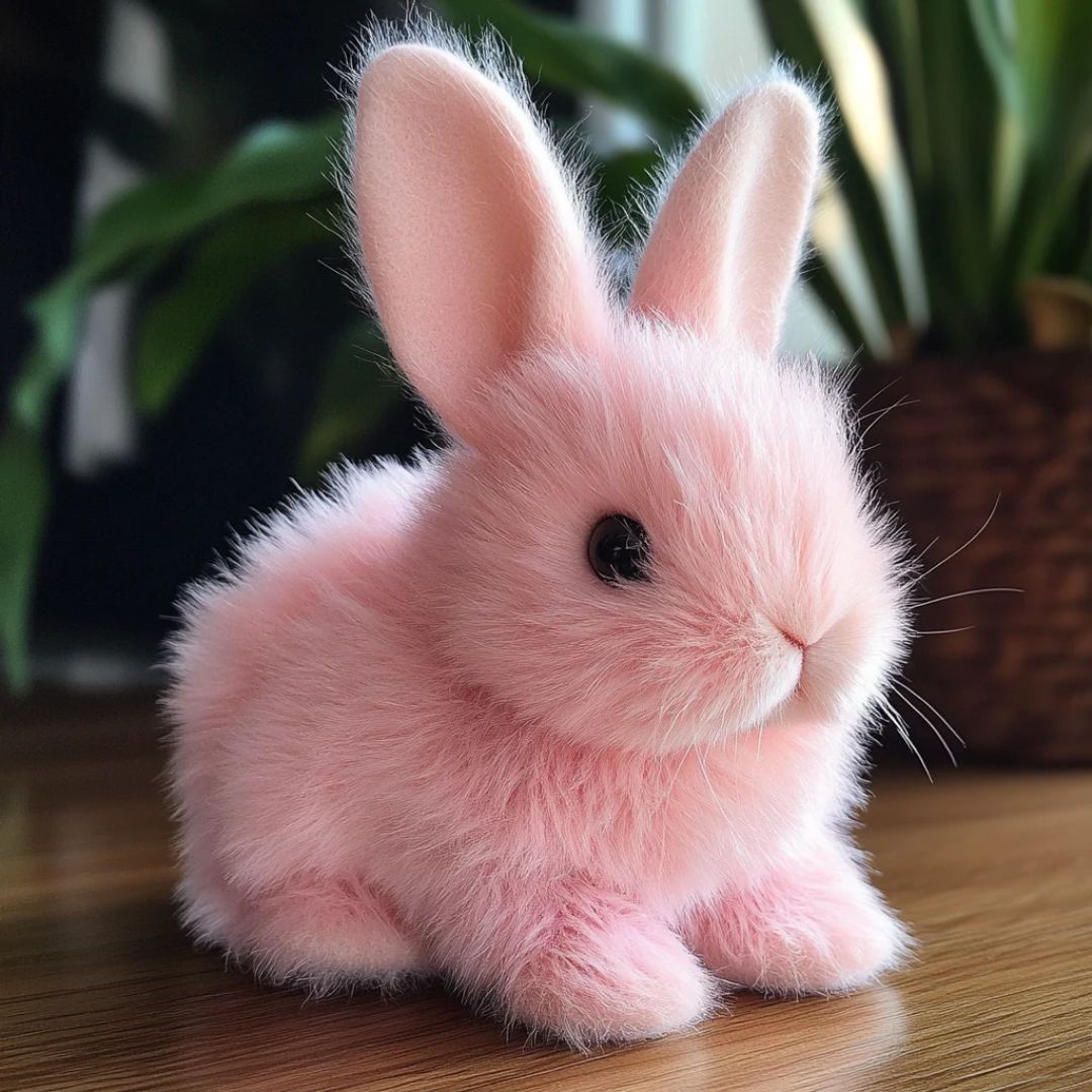 Cuddly Bunny Stuffed Animal with Fluffy Fur - Luxicro