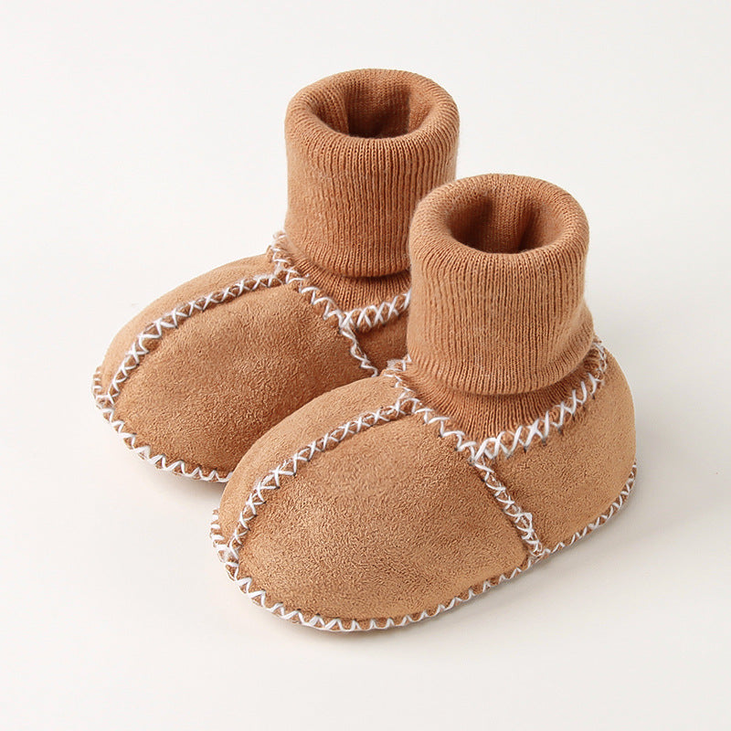 Cozy Infant Booties in Gentle Suede Design