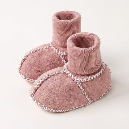 Cozy Infant Booties in Gentle Suede Design