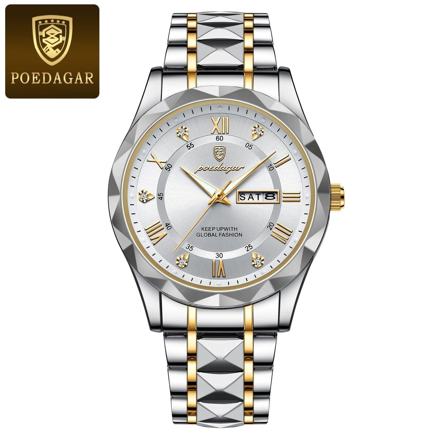 Stylish Blue Face Mens Steel Watch