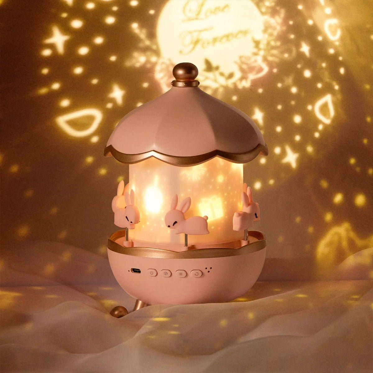 Fun LED Night Light Projector with Sounds & Designs - Luxicro