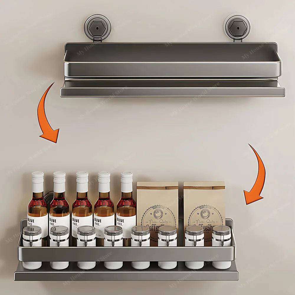 Compact Wall Mount Spice Storage Rack