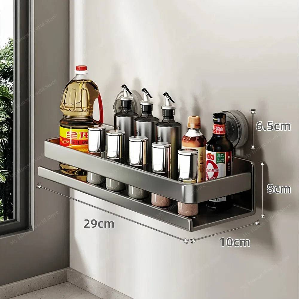 Compact Wall Mount Spice Storage Rack