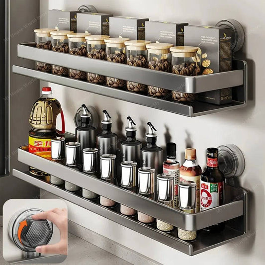 Compact Wall Mount Spice Storage Rack - Luxicro