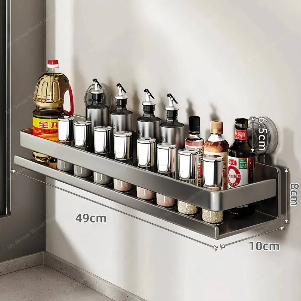 Compact Wall Mount Spice Organizer Rack