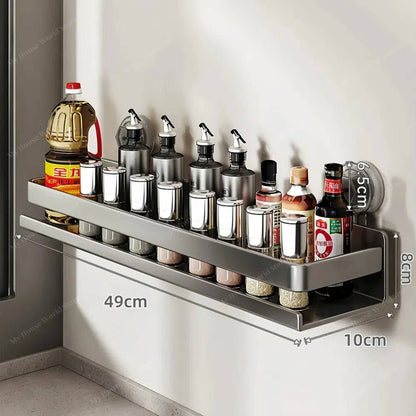 Compact Wall Mount Spice Organizer Rack
