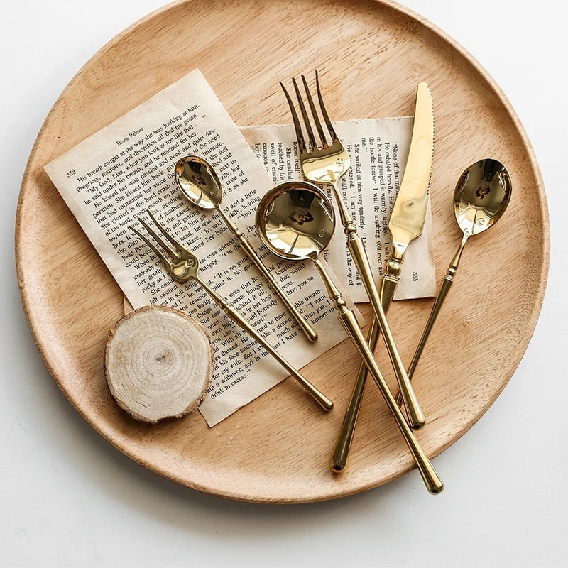 Premium 24K Gold Flatware Set - Luxicro