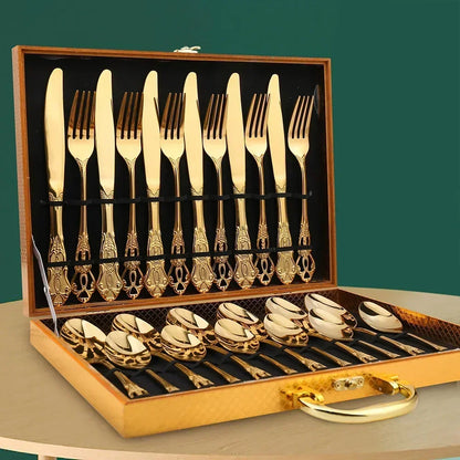 Premium 24-Piece Stainless Steel Cutlery Set