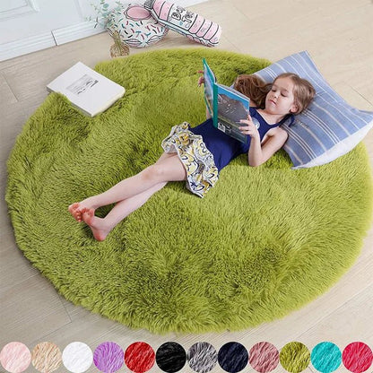 Cozy Fuzzy Circle Floor Mat