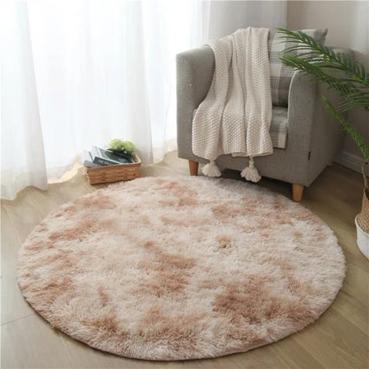 Cozy Fuzzy Circle Floor Mat