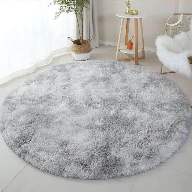 Cozy Fuzzy Circle Floor Mat