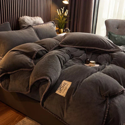 Cozy Thermal Duvet Cover Set Plush Bedding