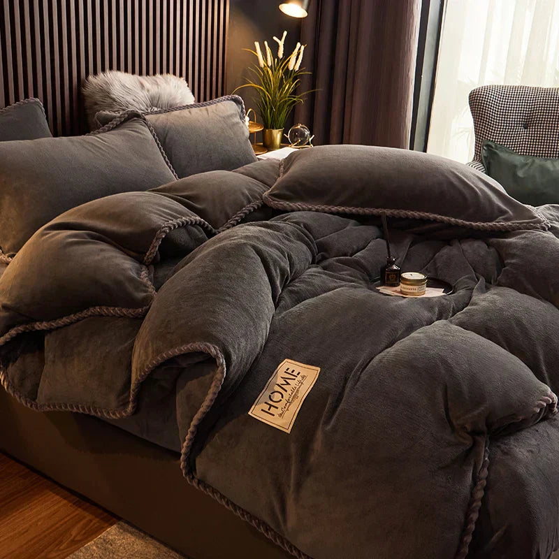 Cozy Thermal Bedding Set Plush Duvet Cover