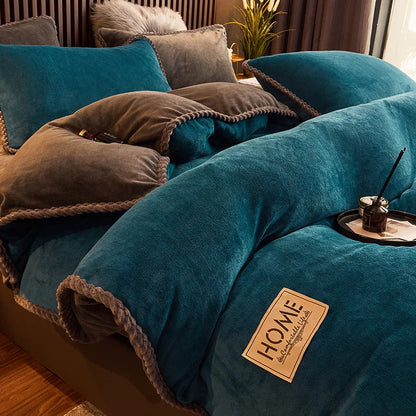 Cozy Thermal Bedding Set Plush Duvet Cover