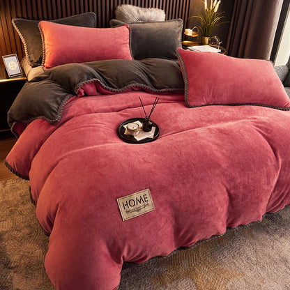 Cozy Thermal Bedding Set Plush Duvet Cover