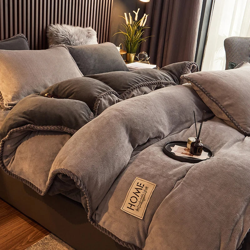 Cozy Thermal Duvet Cover Set Plush Bedding