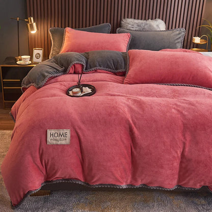 Cozy Thermal Bedding Set Plush Duvet Cover