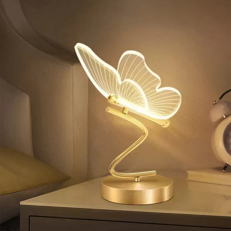 Stylish LED Table Lamp with Floral Pattern - Luxicro