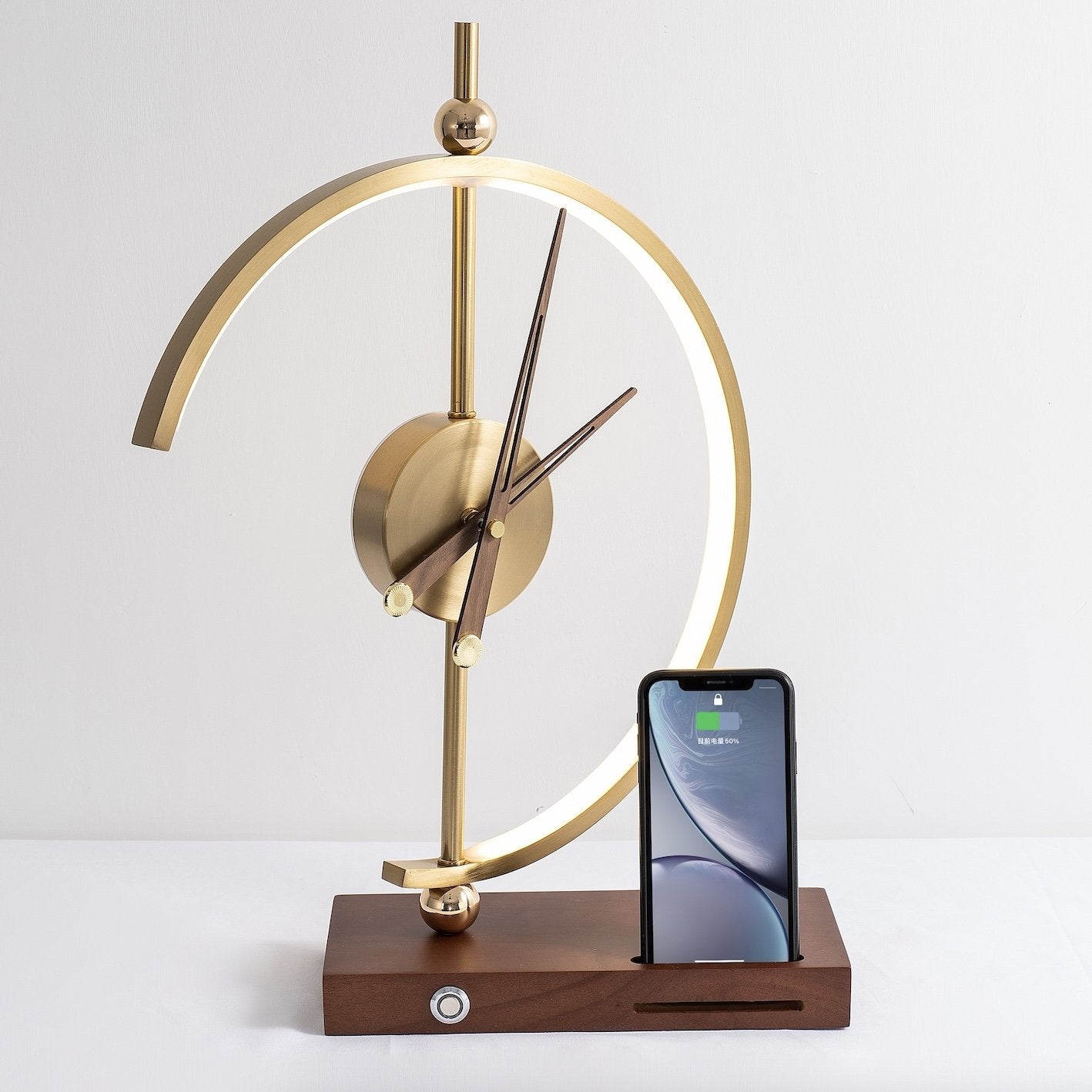 Bright LED Clock Table Lamp