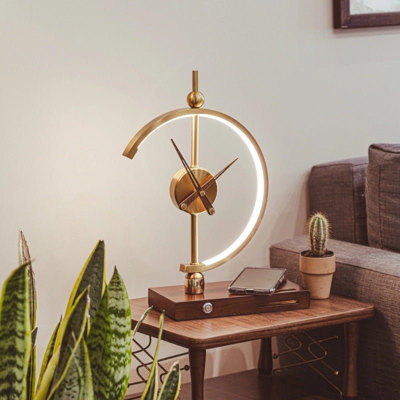 Bright LED Clock Table Lamp