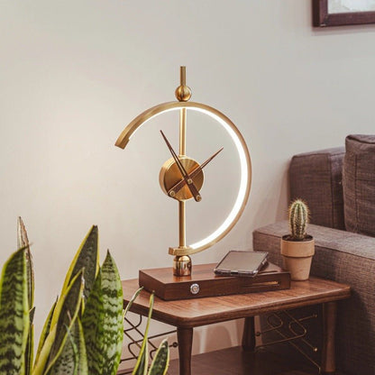 Bright LED Clock Table Lamp