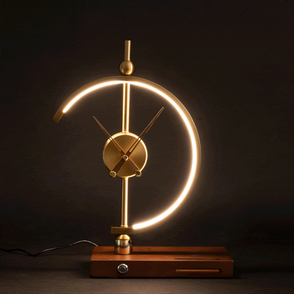 Bright LED Clock Table Lamp