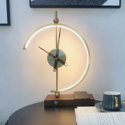 Bright LED Clock Table Lamp