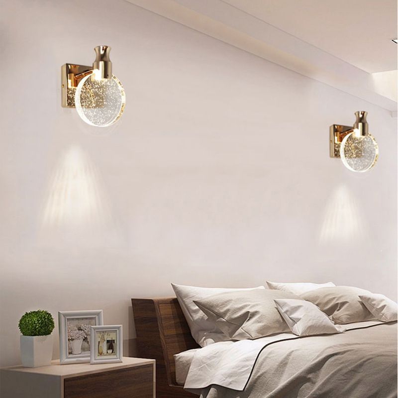 Elegant Round Glass Wall Light - Luxicro