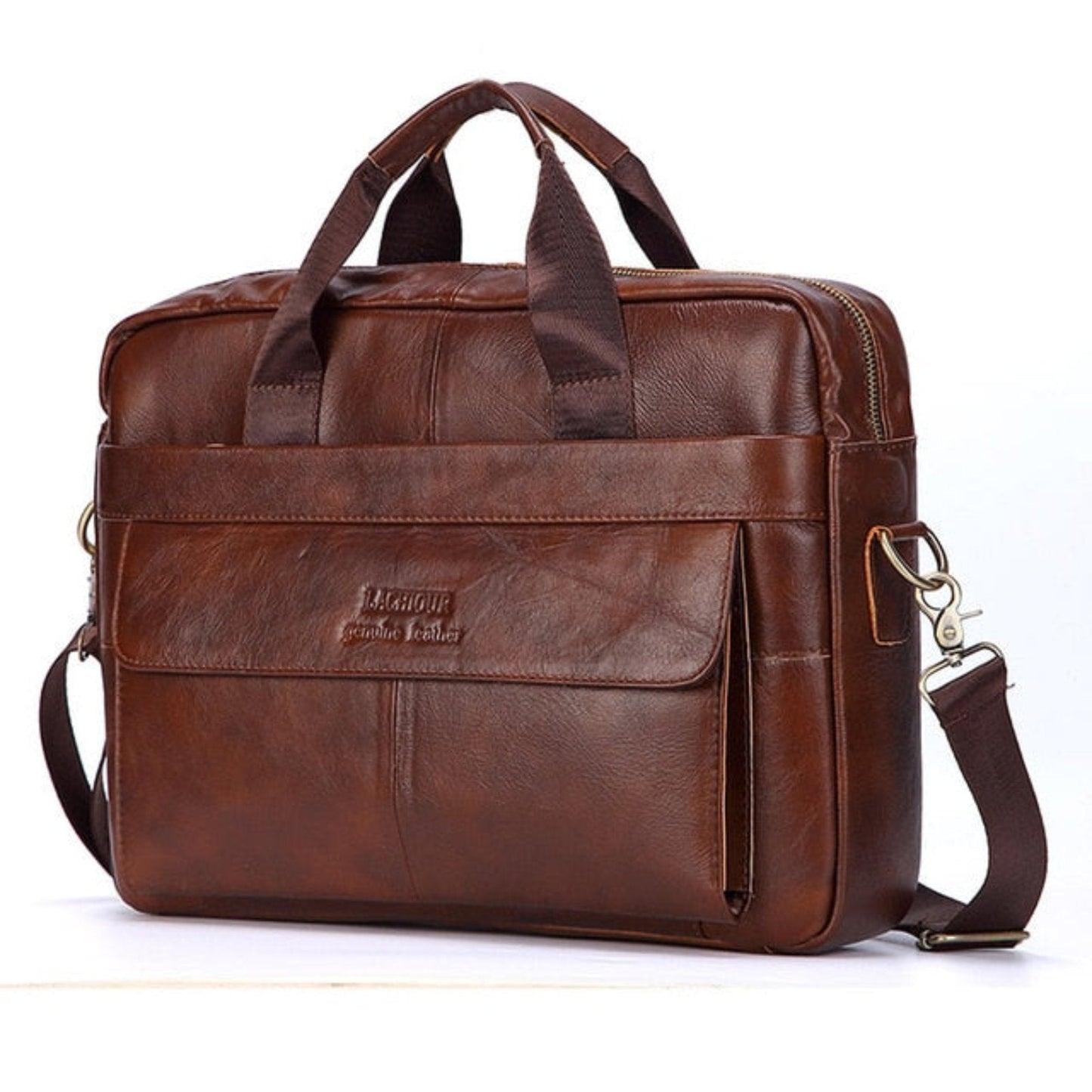 Premium Leather Laptop Briefcase