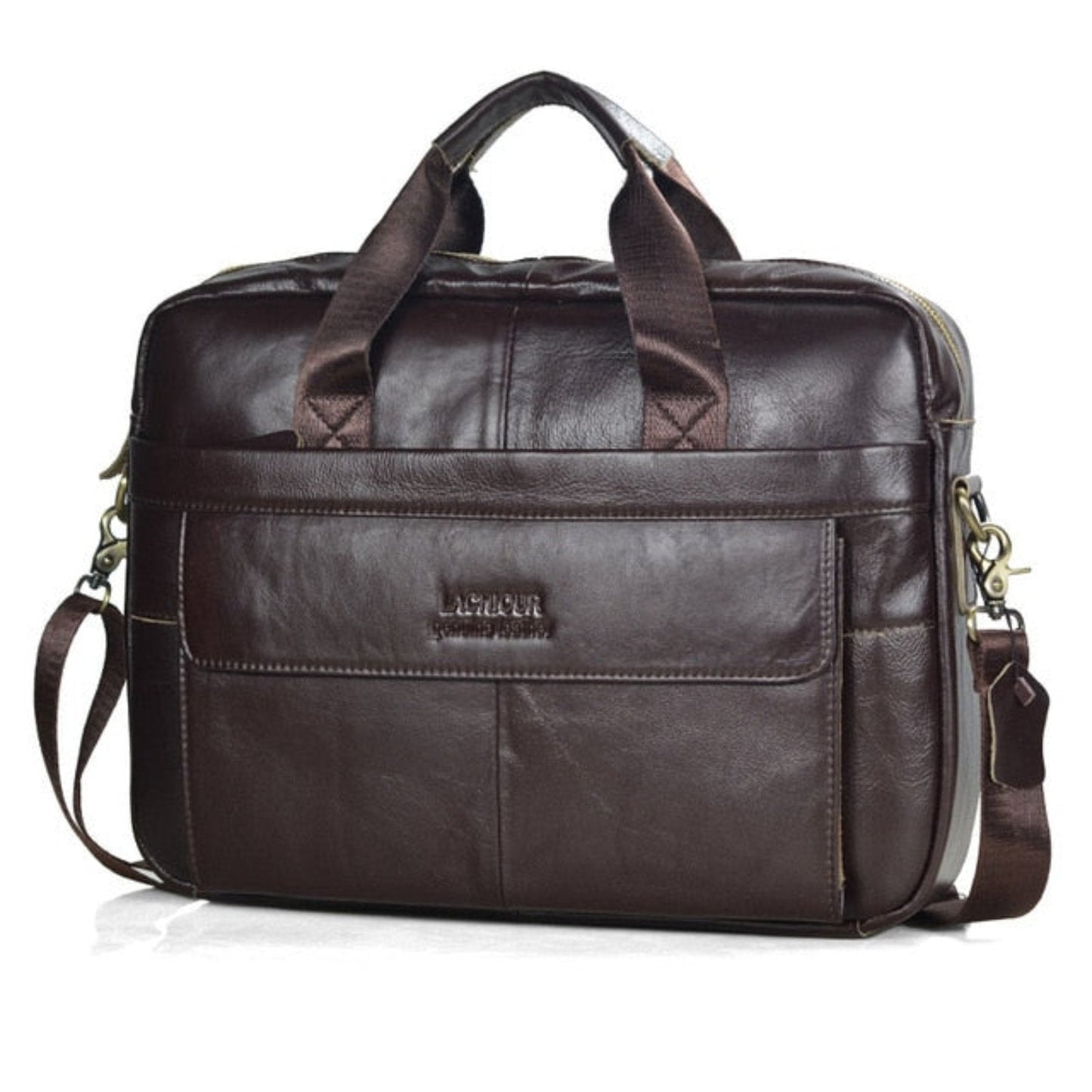 Premium Leather Laptop Briefcase