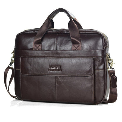 Premium Leather Laptop Briefcase