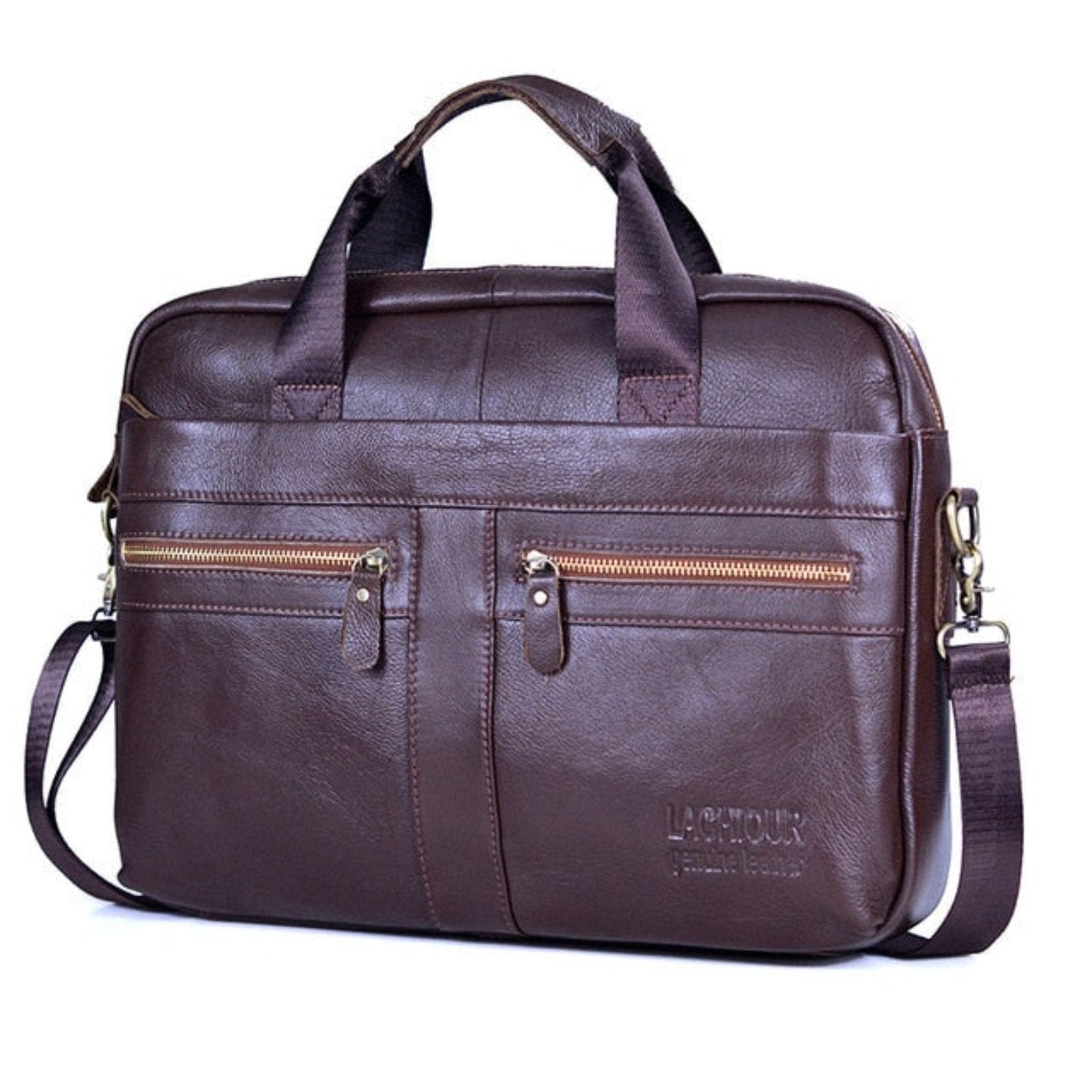 Premium Leather Laptop Briefcase