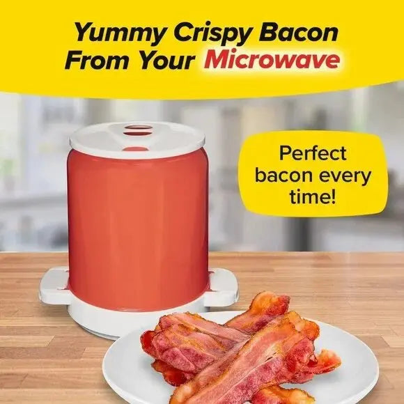 Convenient Microwave Bacon Cooker with Splash Shield