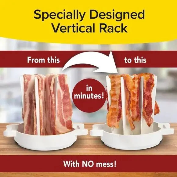 Convenient Microwave Bacon Cooker with Splash Shield