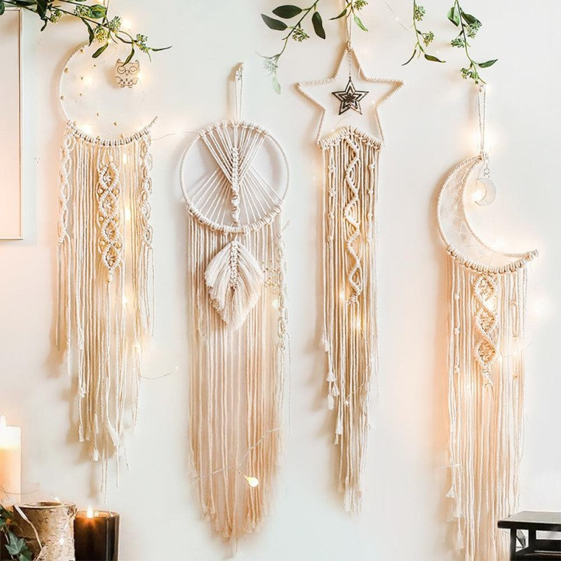 Boho Chic Macrame Wall Dreamcatcher Decor - Luxicro