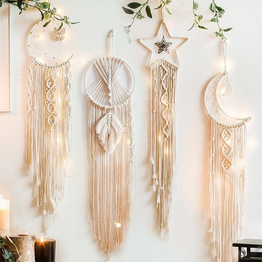 Boho Chic Macrame Wall Dreamcatcher Decor - Luxicro