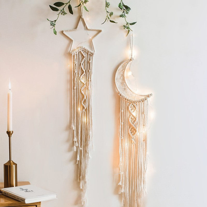 Boho Chic Macrame Wall Dreamcatcher Decor