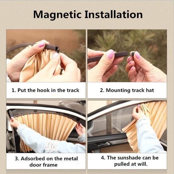 Car Window Sun Shield Curtain Blocker