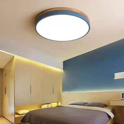 Natural Oak Round Ceiling Light Fixtures