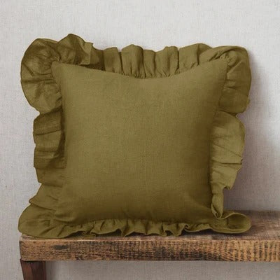 Delicate Gathered Cotton Pillow Case