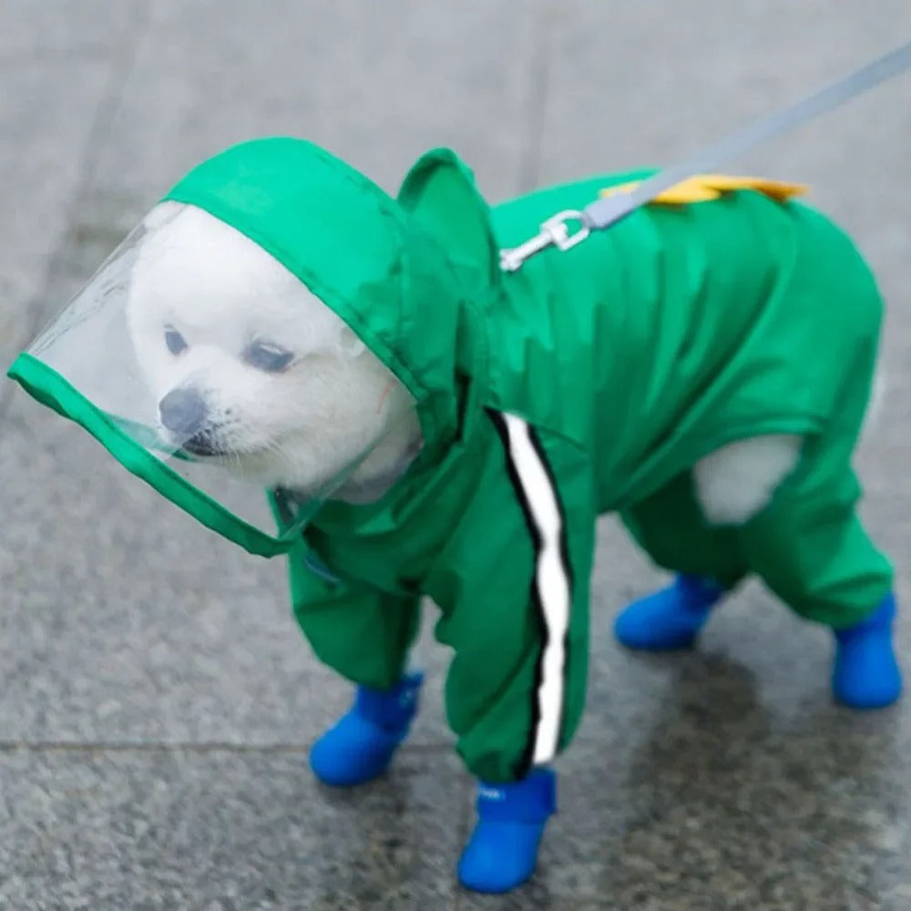 Adorable Pet Waterproof Rain Coat with Reflective Strip