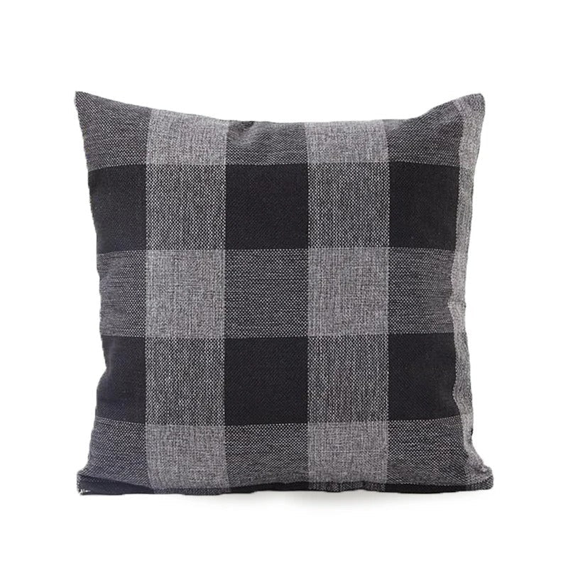 Cozy Check Throw Pillow Cover in Country Home Decor