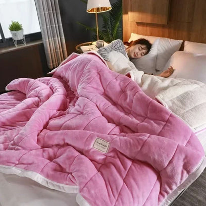 Cozy Fleece Blanket Warm Soft Throw for Winter Nights - Luxicro