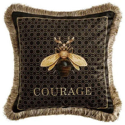 Luxury Yellow Pillowcase with Bee Pattern
