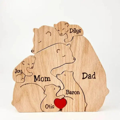 Personalized Bear Family Decoration Figurine