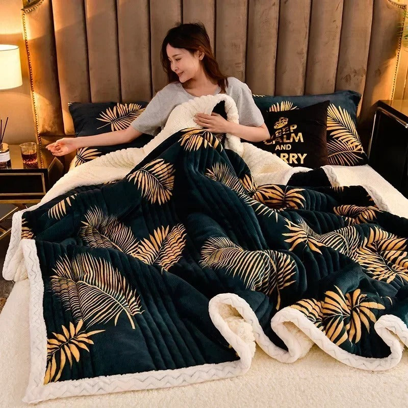 Plush Fuzzy Thermal Throw Blanket - Luxicro