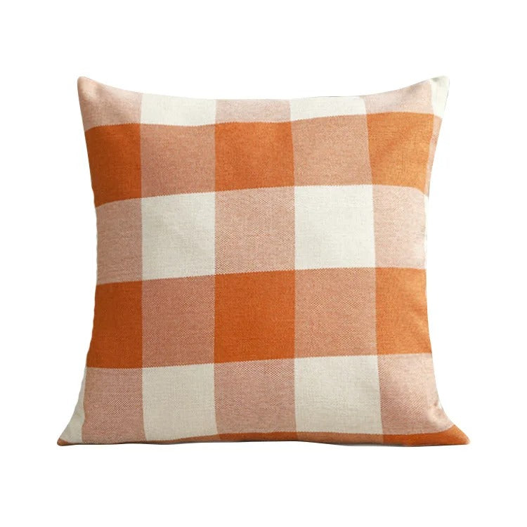 Cozy Check Throw Pillow Cover in Country Home Decor