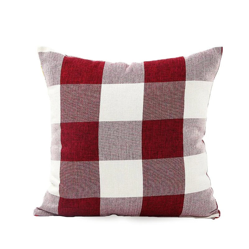 Cozy Check Throw Pillow Cover in Country Home Decor