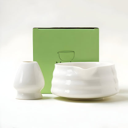 Tranquil Green Tea Ceramic Mug Set