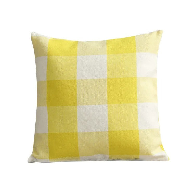 Cozy Check Pattern Throw Pillow Cover